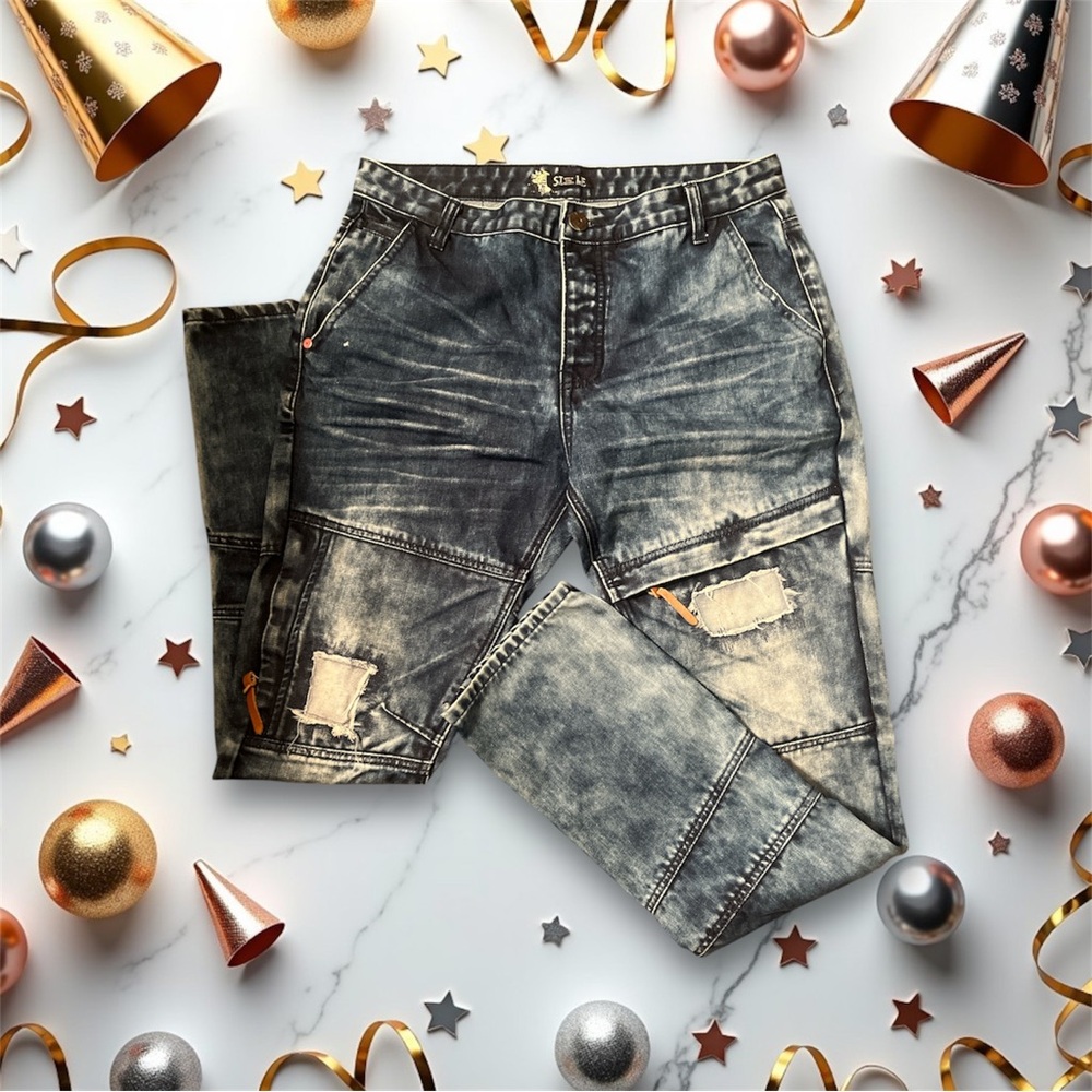 Stylish Distressed Black Jeans for Men